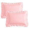 KKJIAF Ruffle Pillow Cases Queen Size Set of 2, Ruffled