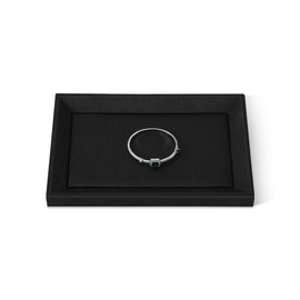 Yinbeini Jewelry Display, Leather Tray,Premium Black Jewelry Tray,Mens Jewelry Tray For Watch,Necklace,Ring