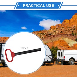 VekAuto 1 Pc Hitch Lock Pin and R-Clip , 6-1/2 x 3/4 Inch Universal for Trailer Carbon Steel Red