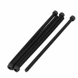 TOP-VIGOR 5Pcs Hexagon Socket Head Cap Screws, M4 x 100mm 12.9 Alloy Steel Replacement Machine Fastener Screws, Fully Thread for Bicycle Motorcycle Repair, Professionals Landlords Repairmen, Black