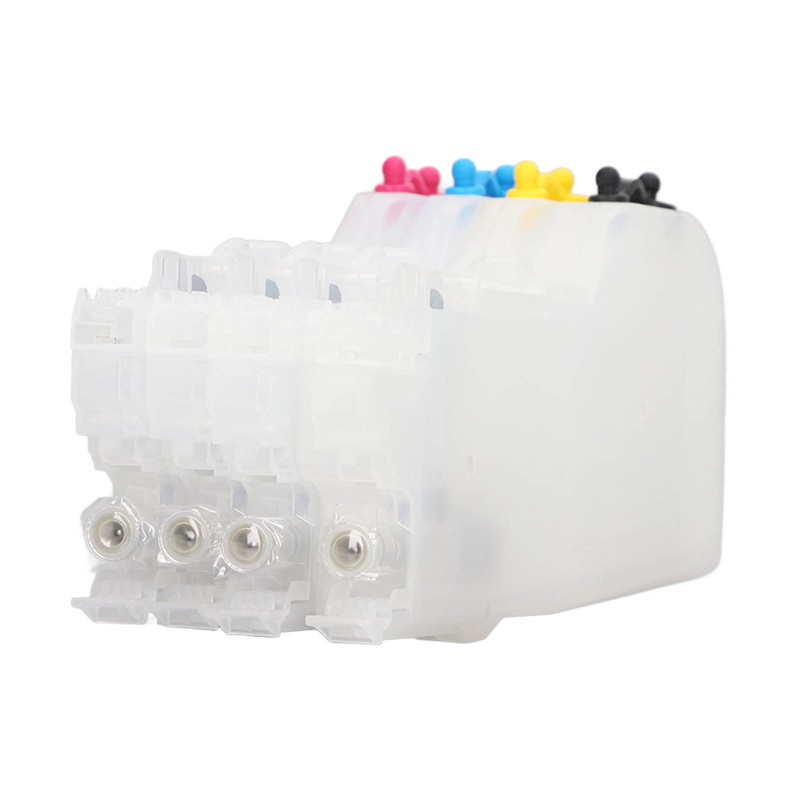 4Pcs Ink Cartridge Set Lengthen Refill Inkjet Printer Replacement Magenta