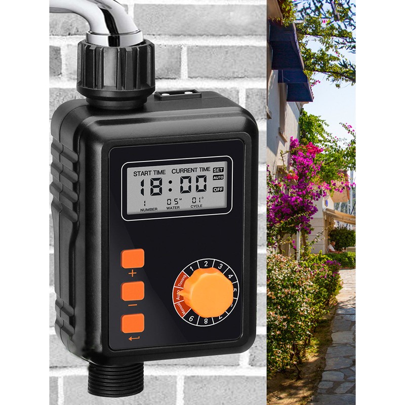 Water Timer Programmable Delay Manual Watering Automatic Irrigation Controller System