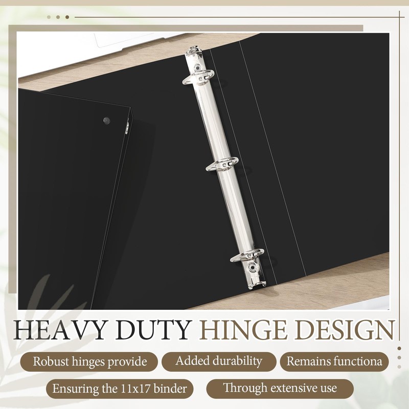 Humyoun 4 Pcs 11 x 17 Inch 3 Ring Binders