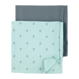 Carter's Baby 2-Pack Blankets (Grey/Mint Green)