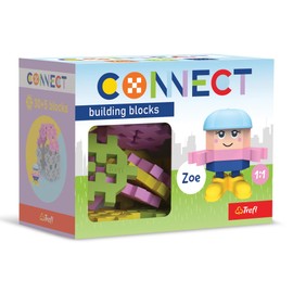Connect 61980 Pocket Girl Set, Zoe-35 Elements: 30 Figures, 5 Building Blocks, Creative Toy for Adults and Children from 4 Years, Multicoloured