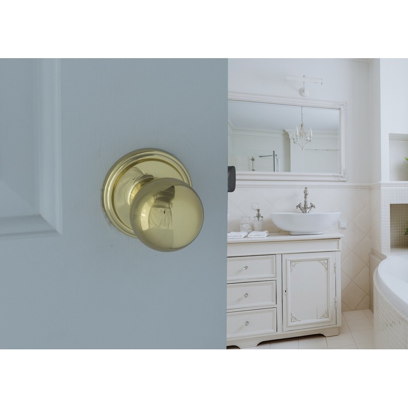 Copper Creek BK2020PB Ball Passage Door Knob, Polished Brass by