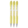 Pilot G2 Retractable Pastel Gel Ink Rollerball Pens, Fine Point 0.7mm, Yellow, 3 Count