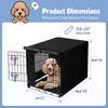 Akinerri Dog Crate Cover with Mesh Window, Double Door Waterproof