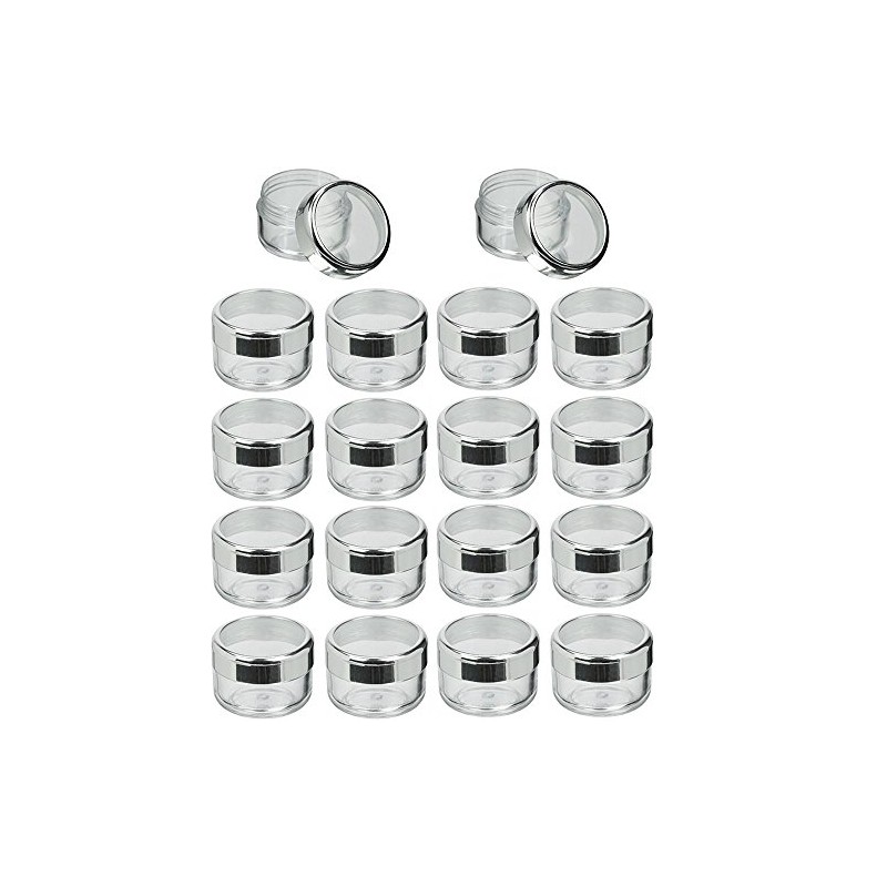 Kosmetex Empty Container 6 ml Clear Plastic Jar, Cream Tin,
