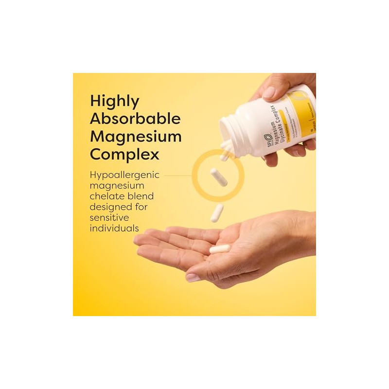 Klaire Labs Magnesium Glycinate Capsules, 100 mg, 100 Count