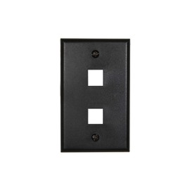 Networx Keystone Wall Plates (2 PORT, BLACK)
