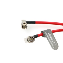 Uonecn 12G BNC Coaxial Cable Male to Male HD SDI Cable L-Shaped Original Cable for 4K Video Camera 1M