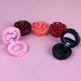 Ipetboom Estuche de 6 Labiales con Espejo: Bonito Estuche Vacío Rellenable, Ideal para Bálsamo Labial, Sombra de Ojos, Colorete Y Otros Cosméticos.