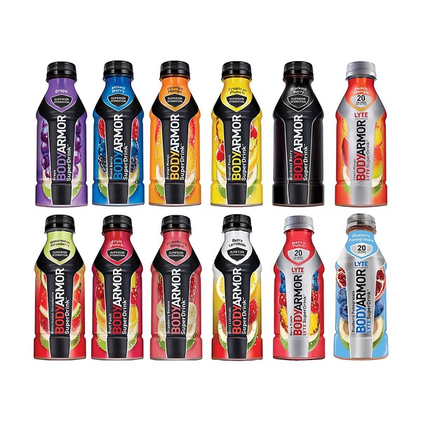 Body Armor Superdrink Variety Pack, Two-of-each-Flavor (12 Flavors), 16 Ounce Bottles, 24 Pack, Assorted