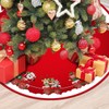 Christmas Tree Skirt, 48 Inch Large Dark Red Tree Skirt