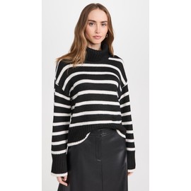 Z SUPPLY Women's Josephine Stripe Sweater, Black, M