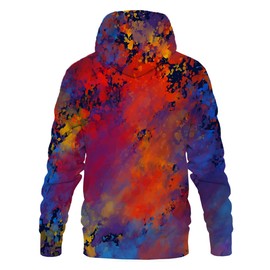 SYAIMN Men Women Hoodies 3D Unisex Colorful Graphic Hooded Seatshirts for Men Women, Medium