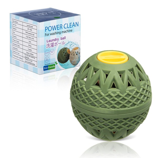 GTTCCG Laundry Ball, Dust Removal, Decontamination, Stretchable, Non-Tangled, Laundry Portable Sphere, Release Active Molecules During Washing Process, Effectively Removes Dirt From Clothes, Improves Cleaning Power and Drying Power, Travel and Home Use, 