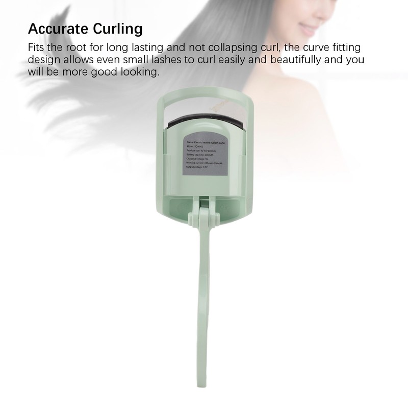 Heated Eyelash Curler Long Lasting Professional Rechargeable Electric Eyelash Curler