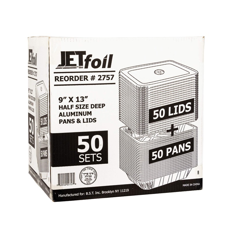 Jetfoil Aluminum Foil Pan with Lids | Half Size Deep