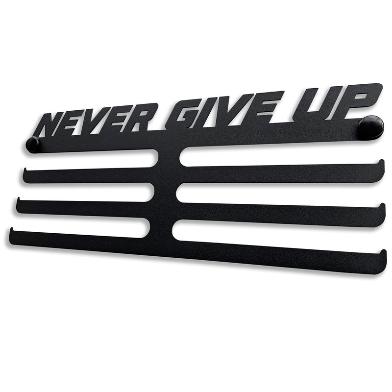 Medal and Back Hanger 100% Steel (Never Give Up)