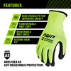 AWP High Visibility ANSI A5 Cut Resistant Coated Work Gloves