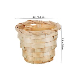 MAGICLULU 4Pcs Small Woven Baskets for Storage Portable Decorative Baskets for Flower Arrangements for Home and Organizing Desk Items