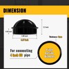 VIVIDA 4" Chain Link Post Caps, Black Post Cap for