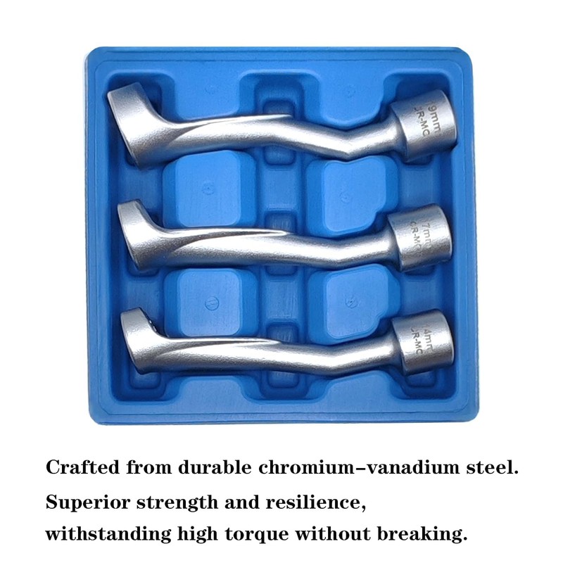 JEUCLEL 3PCS 14mm 17mm 19mm 1/2" Dr. Common Rail Injection