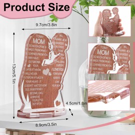 Gifts for Mom, Mom Birthday Gifts from Son,Acrylic Sign Plaque, Mothers Day Christmas Valentines Birthday Gifts for Mom - Wood Color