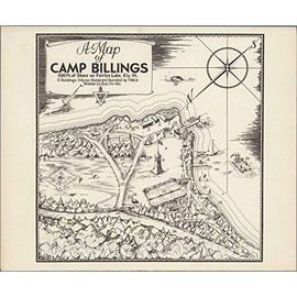 Historic Map : Camp Billing. 500 Ft. Shore on Fairlee Lake, Ely, Vt, 1950 - Vintage Wall Art - 24in x 20in