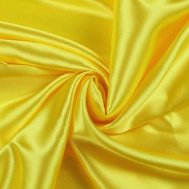 MDS Pack of 10 Yard Charmeuse Satin Fabric for Wedding Arch Drapery Panel Party Event Banquet Decoration Home Curtain Dress DIY Crafts Costumes Apparel Bridal Silky Sateen 44" Wide - Yellow