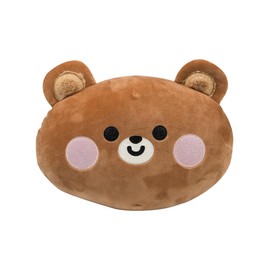 Cartomania cuscino sagomato feel at home, Tema orsetto, Marrone, Morbido e peloso, Imbottito, Decorativo, Per bambini e adulti, Idea regalo compleanno e Natale
