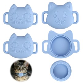 HERKINDNESS Anti-Lost Locator Case, Pack of 4 Dog and Cat GPS Case, Anti-Lost Locator Protective Cover Silica Gel 2.7 cm, Protective Cover of the Position Controller for Protection of Animal Tracking