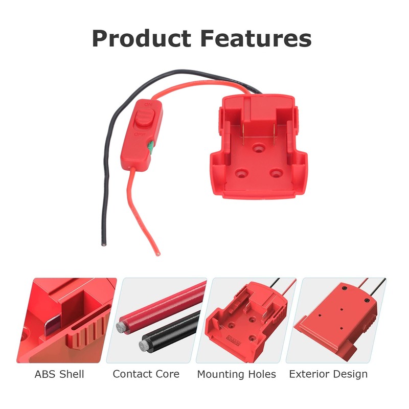 Battery Adapter Dock Power Connector with Fuse Holder 30Amp Fuse