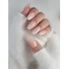 Baby Boomer Stone Handmade Nail Tips - Long Square /