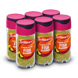 Schwartz Lemon & Dill Fish Seasoning 55 G | Jar | Pack of 6 | Precisely Blended with Lemon, Dill & Parsley | For Perfectly Seasoned Fish