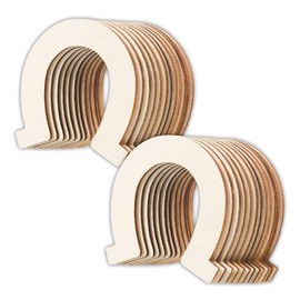 Horseshoe Wooden Decoration, Horseshoe Discs, Used for DIY Painting, Festival or Party Decoration, Pack of 24
