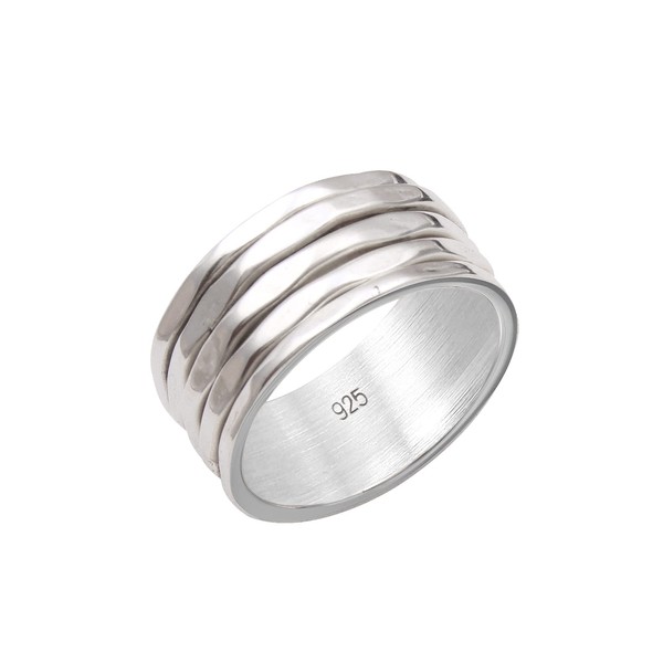 925 Sterling Silver Ring, Meditation Ring ,Spinner Ring, Plain Silver