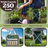 Pure Garden Folding Garden Stool with Tool Bag Plus 5