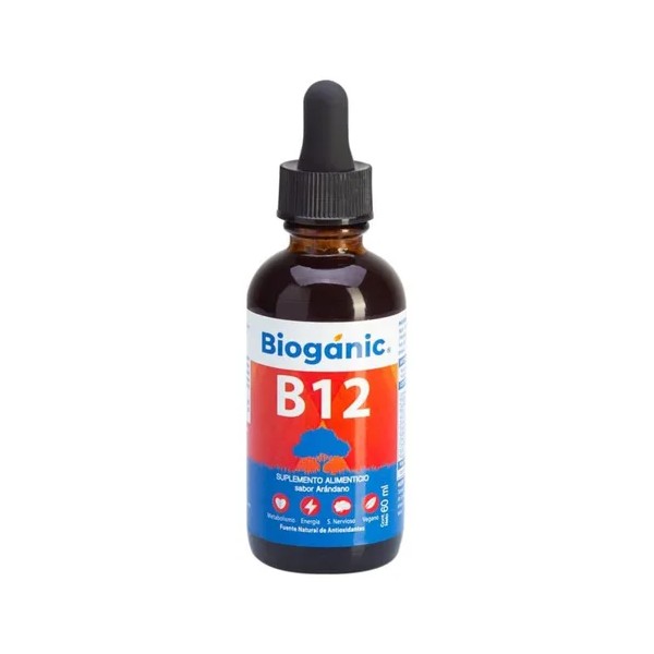 Vitamina B12 Líquida Bioganic 240 Tomas Con Sabor Arándano
