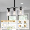 ROCUNSI 3-Light Kitchen Island Lighting, Black Pendant Light Fixture, Farmhouse