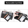 GOIACII Men's Leather Wallet RFID Protection Multifunctional Buckle Zippers Wallet