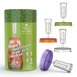 Fermentation Lids | 4-Pack | Multi-Colored | Year of Plenty