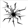 AMA shop Prespaced PVC Bullet Hole Sticker for Wall Decal