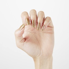 Gel Nail Color (090 Gold Lush) | Color Gel Single Item, Solid Color, Gold Glitter Self Gel Nail