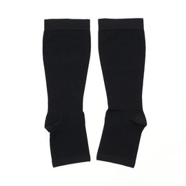 Supporting open toe calf compression band swelling management compression stockings