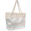 styleBREAKER 02012404 Women's Beach Bag with Metallic Zigzag Zag Pattern,