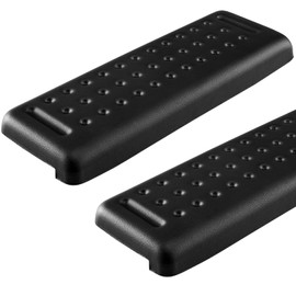 AceOrbit 2 Pcs Leather L-Shaped Desk Elbow pad, Forearm and Wrist Comfort Support Elbow Arm Rest for Table or Desk Edge Accessories, Non-Slip, Memory Foam Padding(Black)