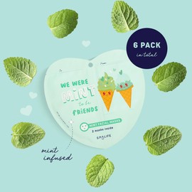 SpaLife We Were Mint to be Friends Duo Minty Facial Masks Set 2-pack - Hydrating, Soothing, and Moisturizing with Natural Mint Scent - Facial Sheet Mask Skin Care - Perfect Valentine Gift Set